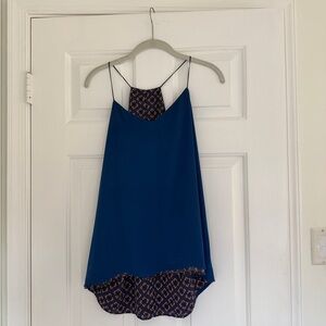 Reversible Blue Patterned Women's Tank Top